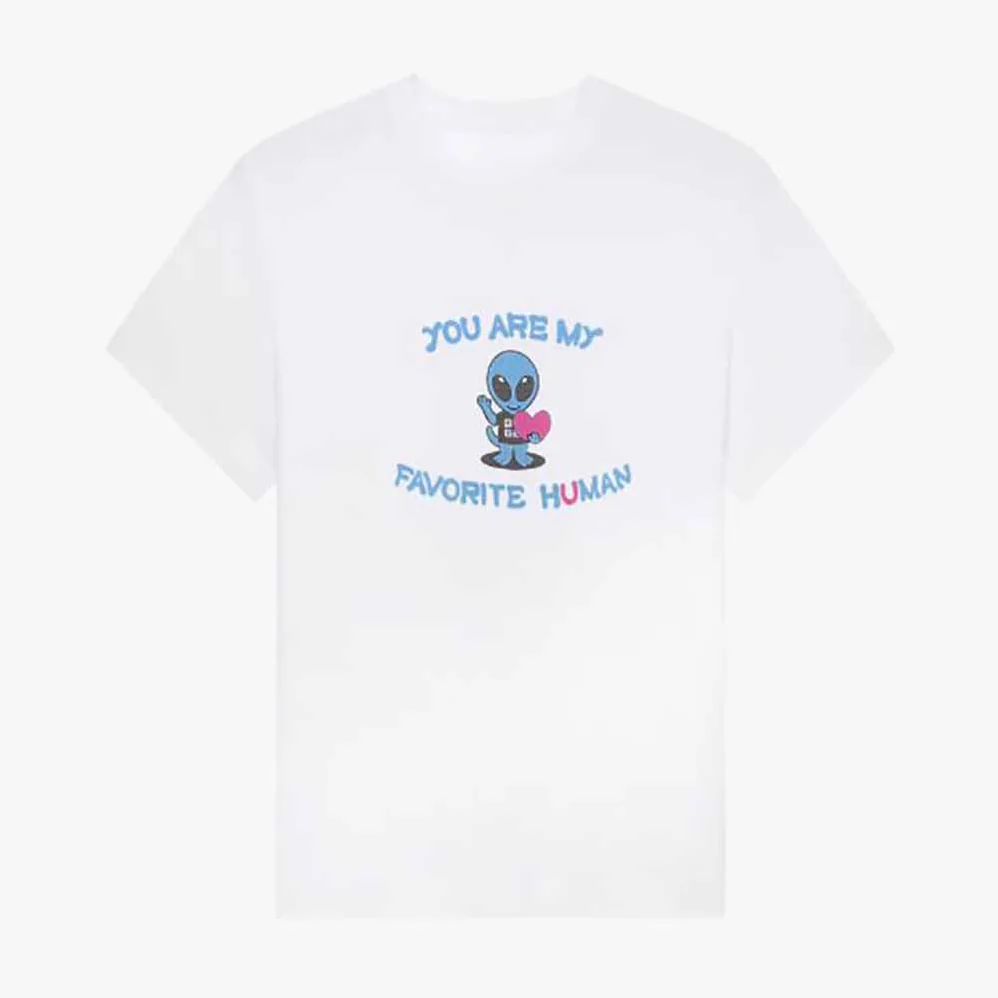 Givenchy Oversized T-Shirt in Printed Jersey for Men in White Givenchy Oversized T-Shirt in Printed Jersey for Men in White