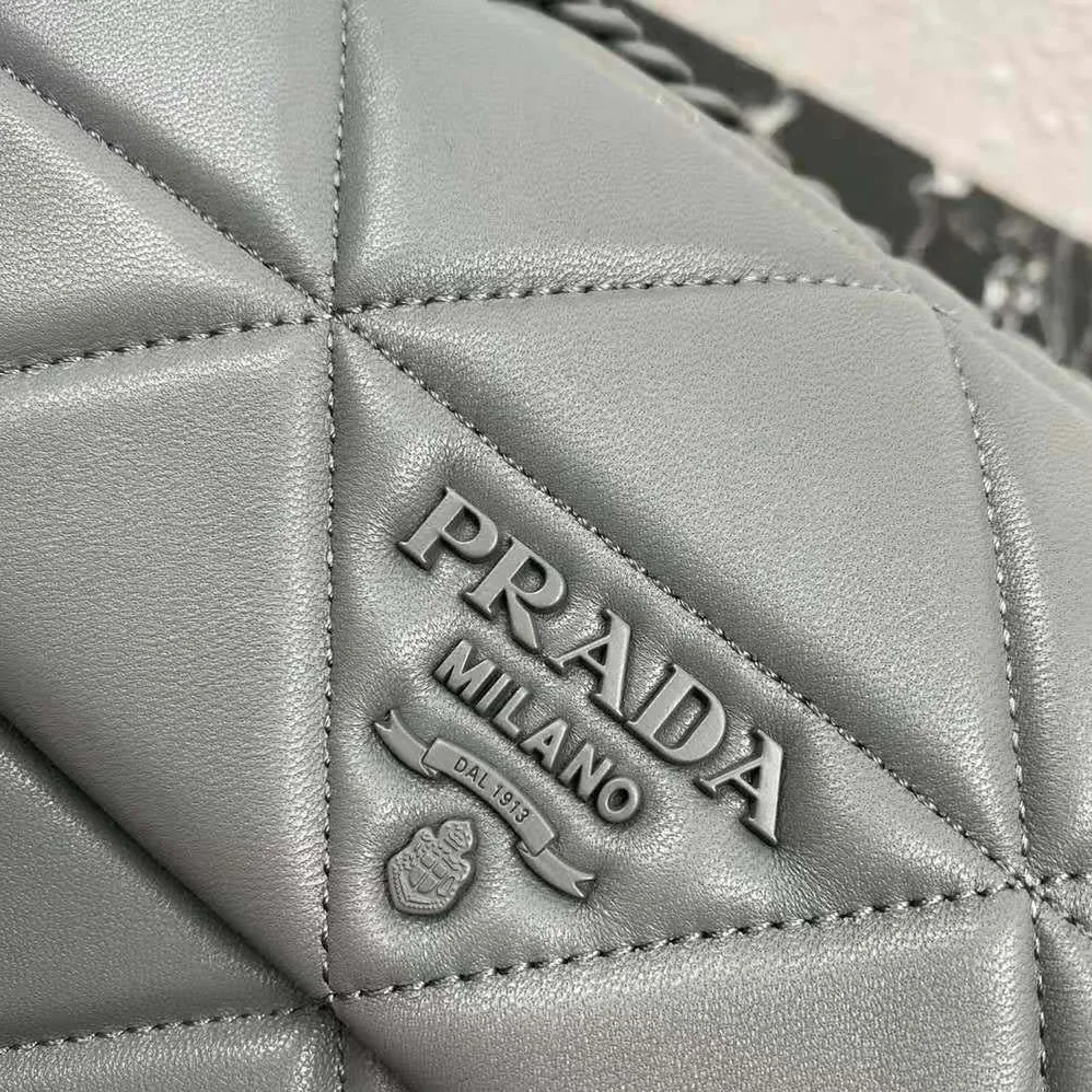 Prada Small Nappa Leather Prada Spectrum Bag for Women in Silver