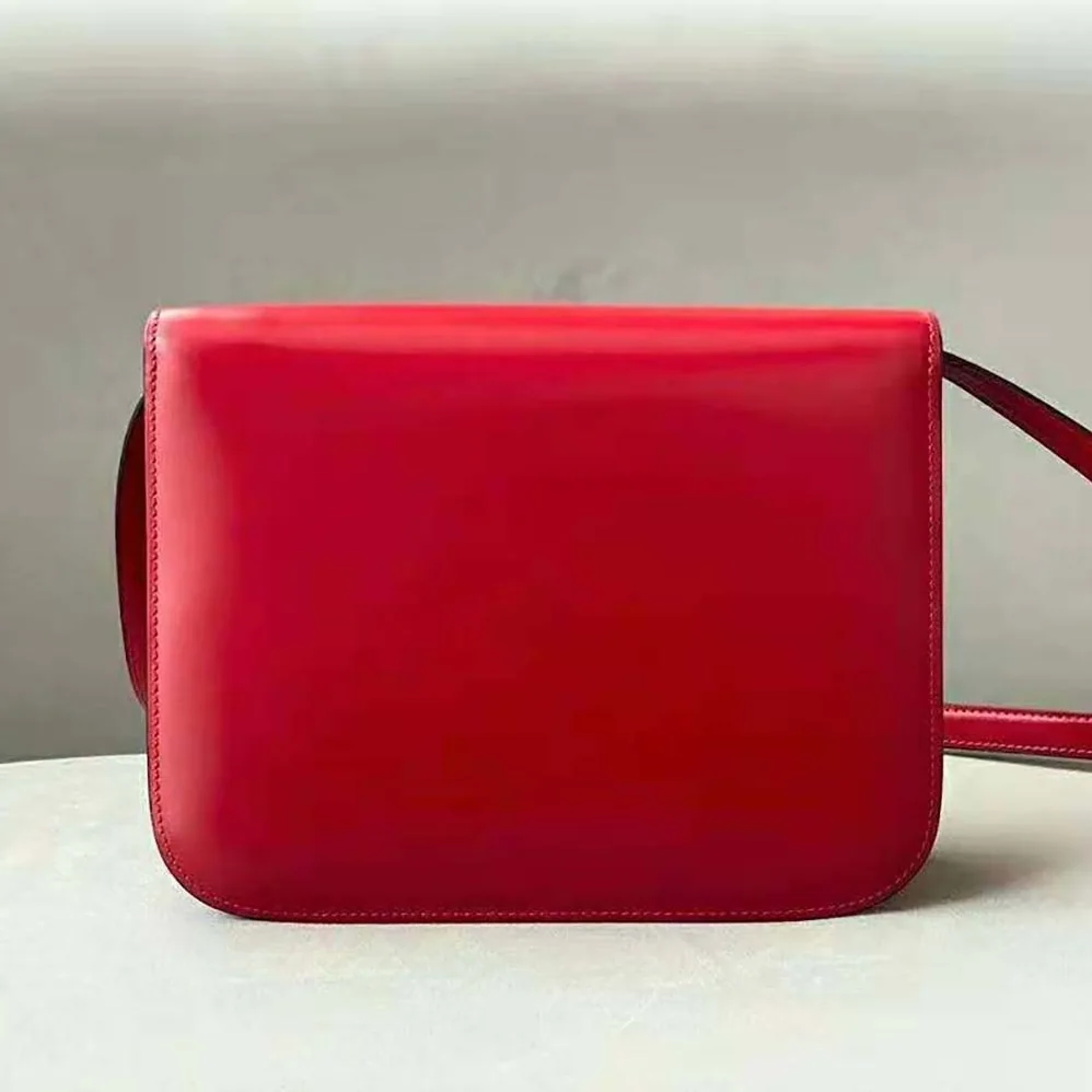 Celine Medium Classic Bag in Box Calfskin for Women in Red Celine Medium Classic Bag in Box Calfskin for Women in Red