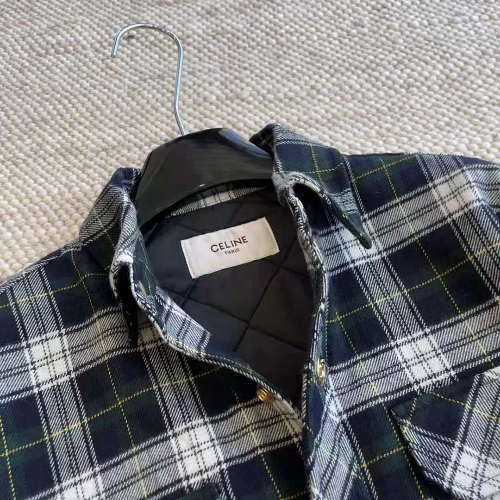 Celine Overshirt in Tartan Cashmere for Men