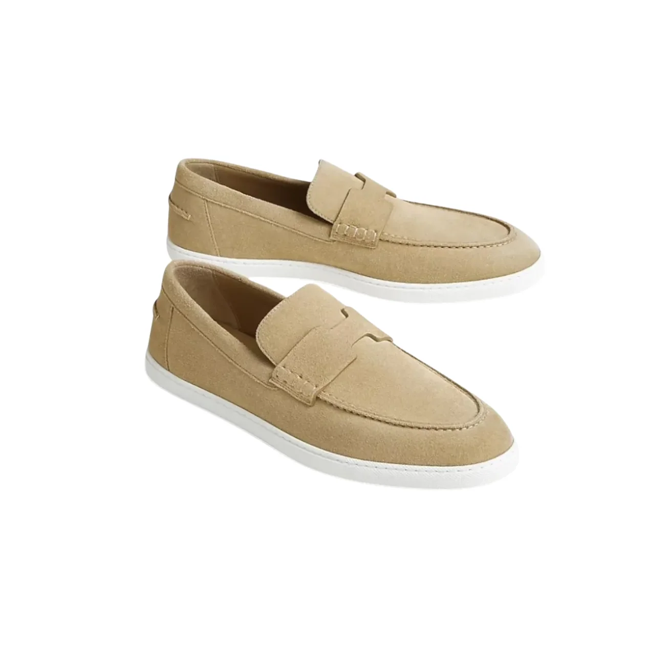 Hermes Job Loafers Beige