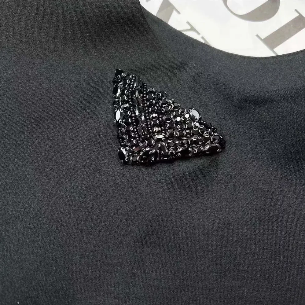 Prada Re-Nylon Mini-dress with Black Metal Triangle Logo for Women Prada Re-Nylon Mini-dress with Black Metal Triangle Logo for Women
