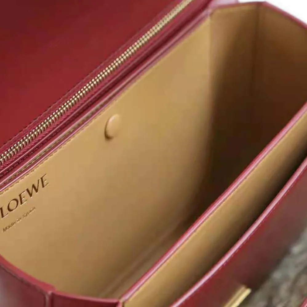 Loewe Goya Bag in Silk Calfskin for Women in Maroon Loewe Goya Bag in Silk Calfskin for Women in Maroon