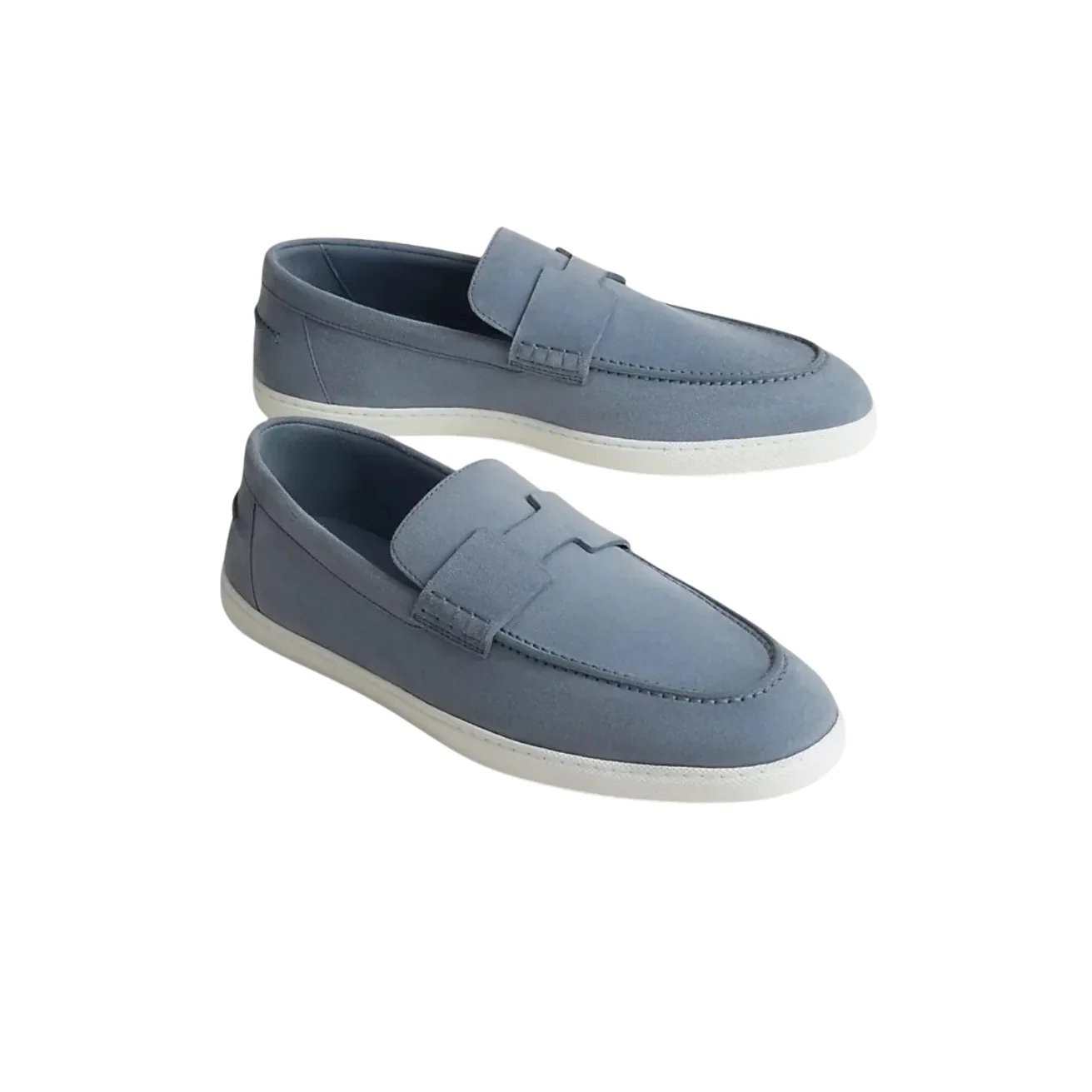 Hermes Job Loafers Bleu Grignon Hermes Job Loafers Bleu Grignon