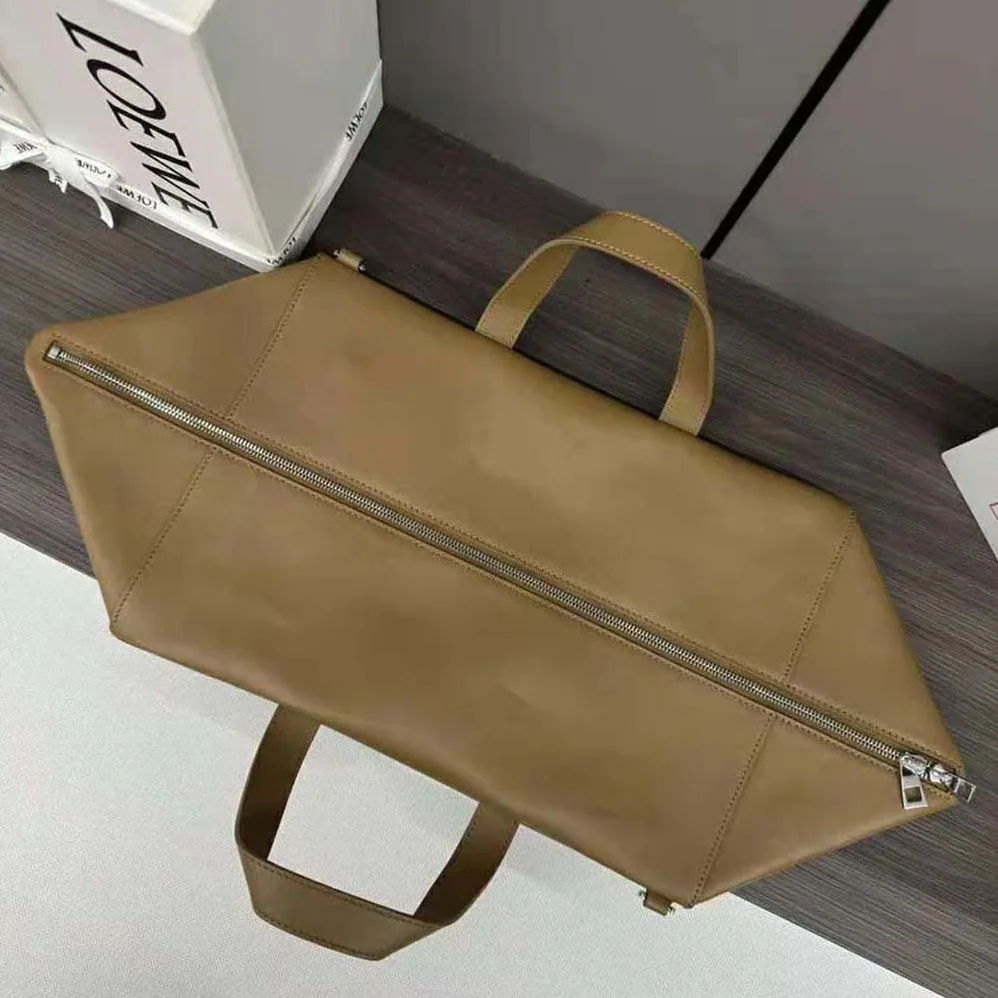 Loewe XL Puzzle Fold Tote in Shiny Calfskin for Men in Brown