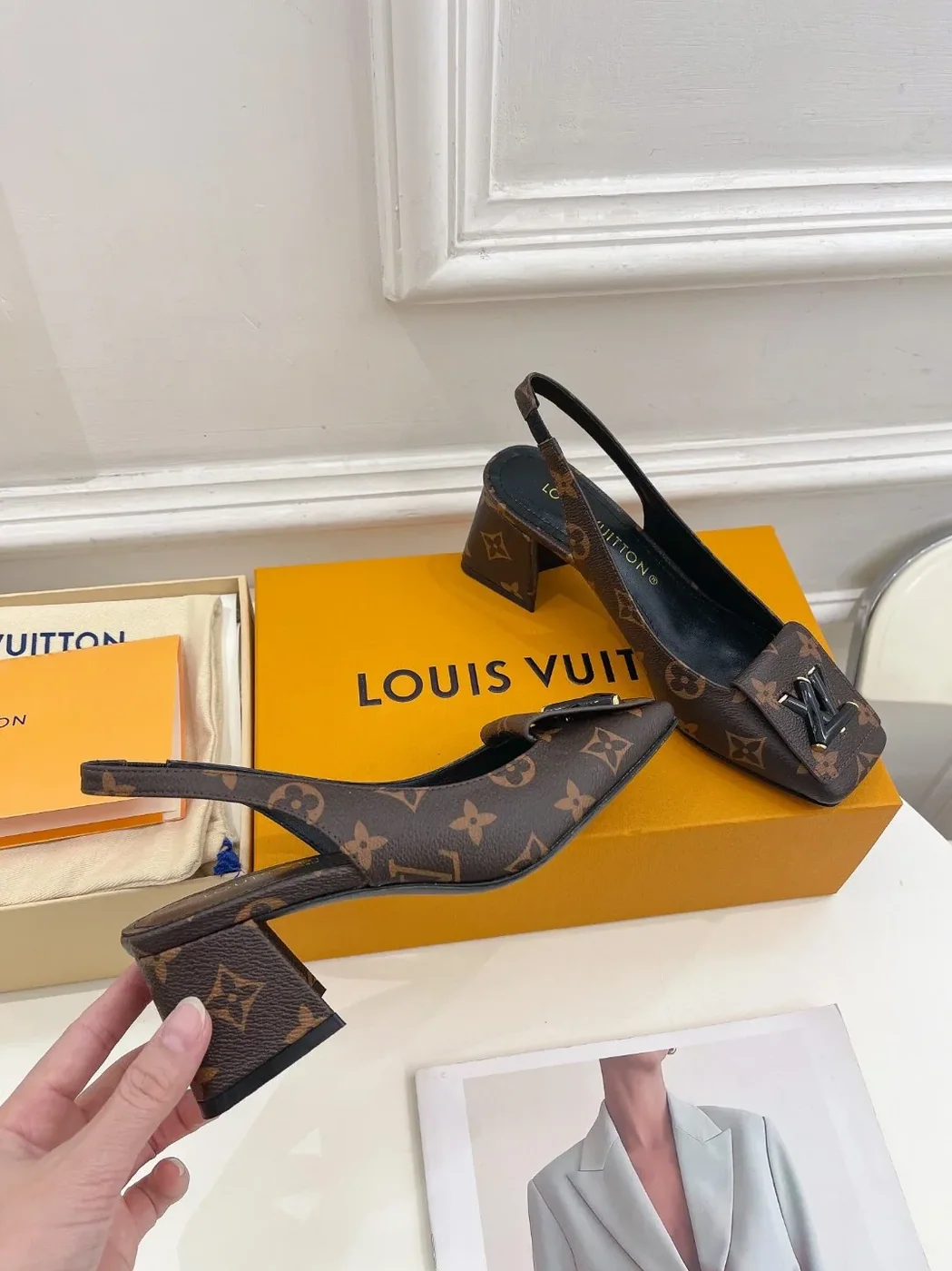 Louis Vuitton Sparkle Slingback Pump Brown Louis Vuitton Sparkle Slingback Pump Brown