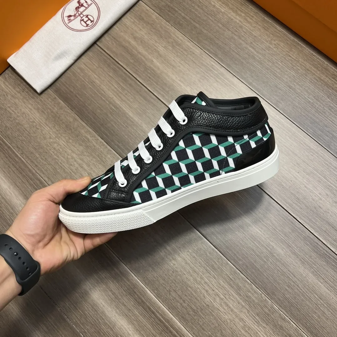 Hermes Enjoy Sneaker Black And Green