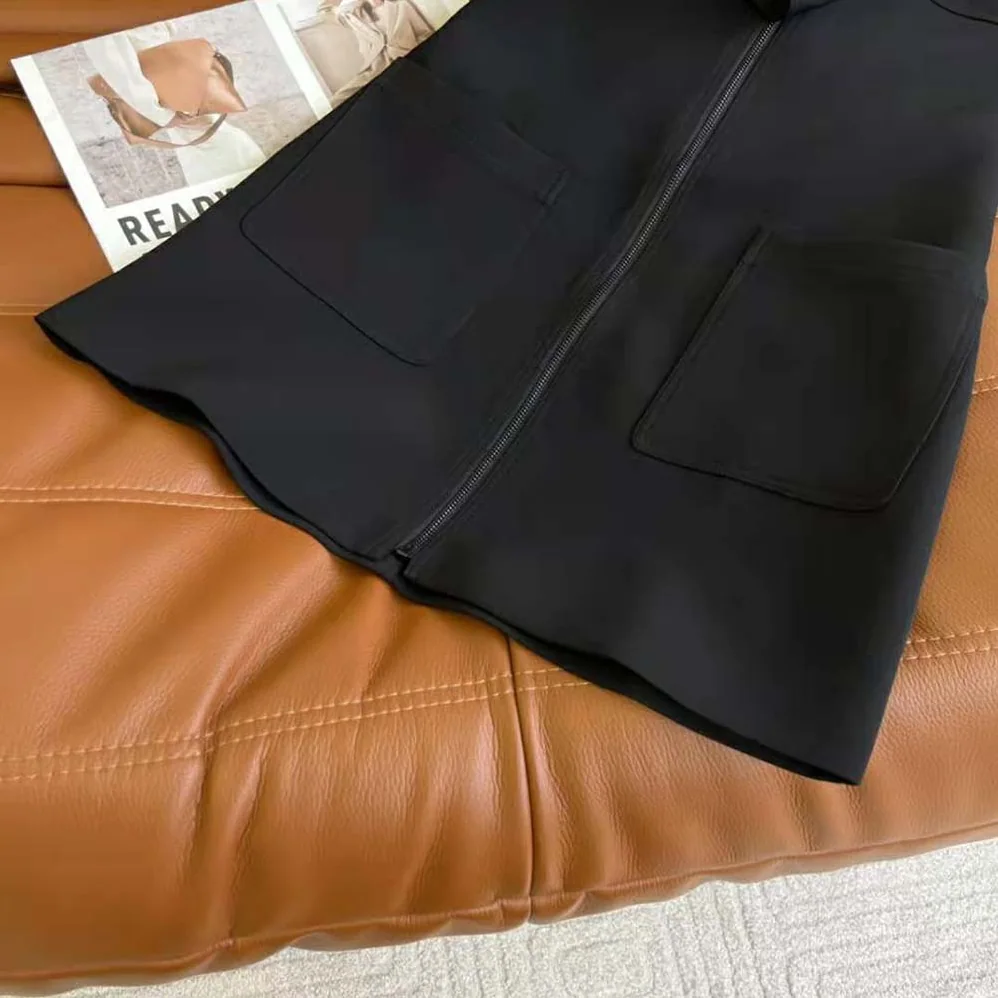 Dior Short Dress Black Wool and Silk for Women Dior Short Dress Black Wool and Silk for Women