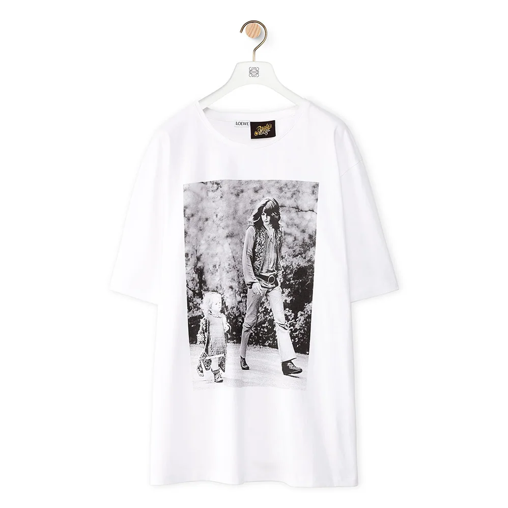 Loewe Photo Print T-shirt in Cotton for Women in White