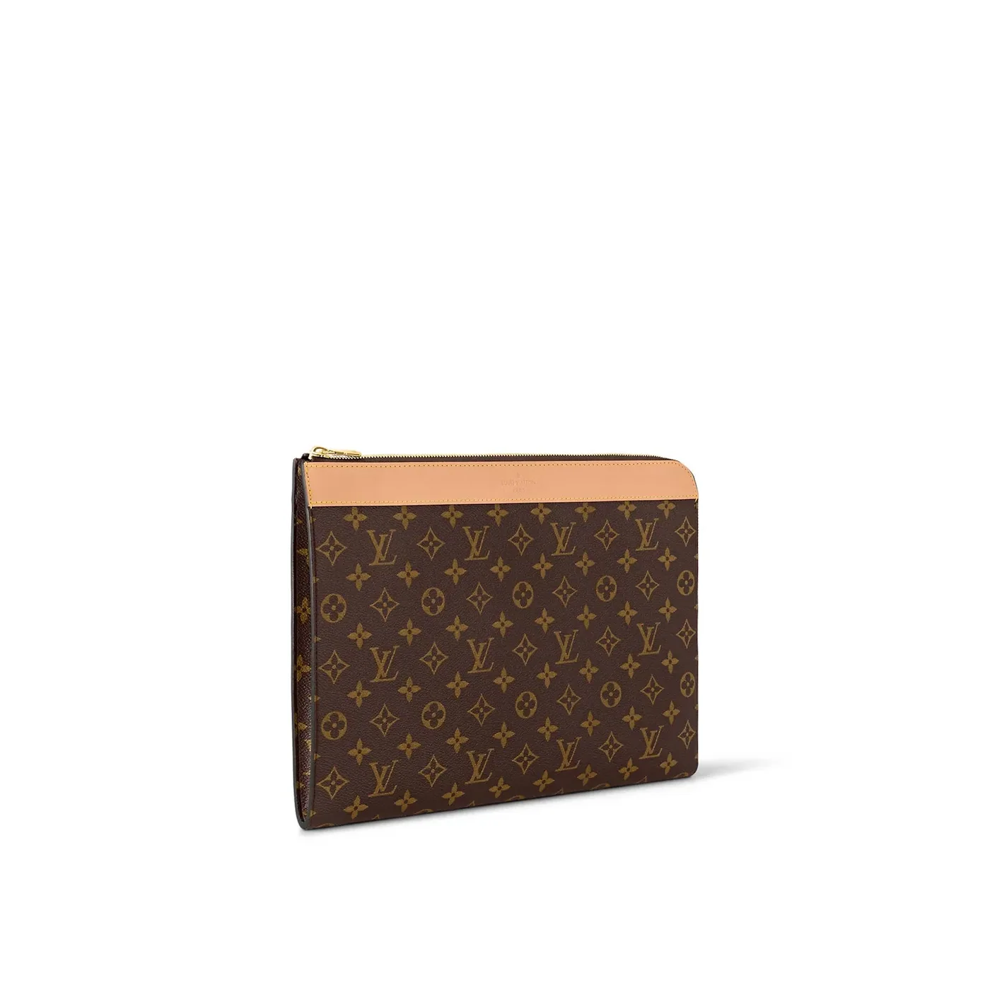 Louis Vuitton Pochette Jour Wallet Clutch & Pouch / Brown Monogram Canvas Gold Hardware