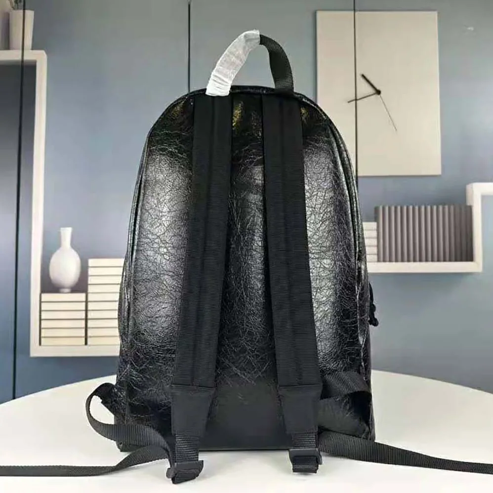 Balenciaga Explorer Backpack in Black Arena Lambskin for Men Balenciaga Explorer Backpack in Black Arena Lambskin for Men