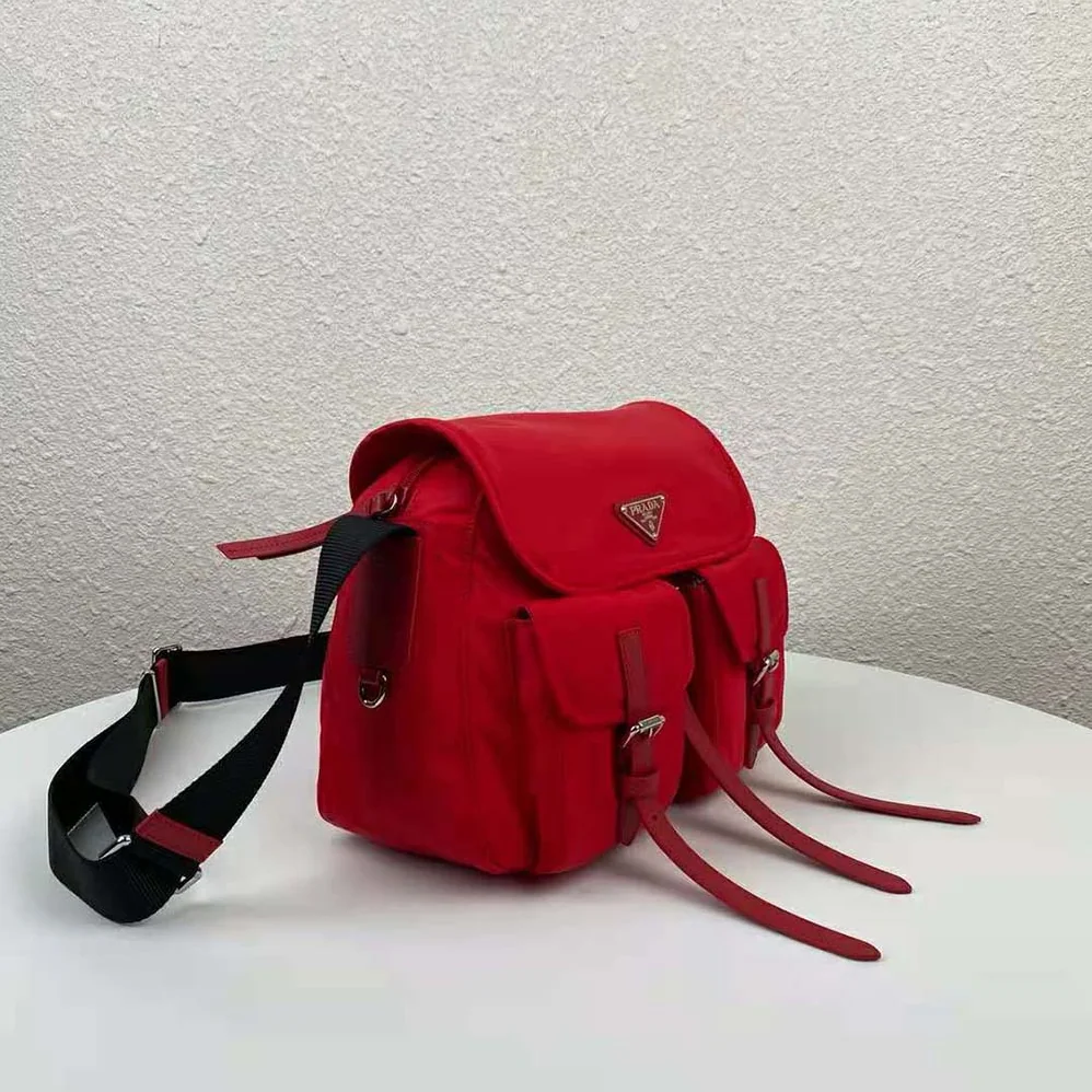 Prada Nylon Shoulder Bag for Women in Red