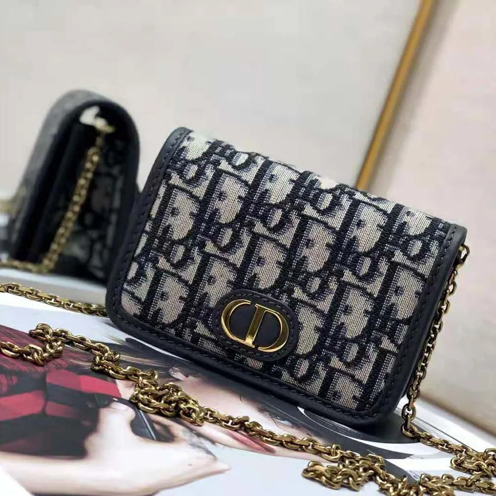 Dior 30 Montaigne nano pouch Blue Dior Oblique Jacquard for Women Dior 30 Montaigne nano pouch Blue Dior Oblique Jacquard for Women