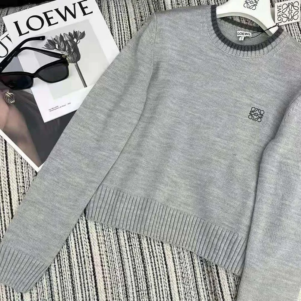 Loewe Sweater in Wool for Men in Gray Loewe Sweater in Wool for Men in Gray