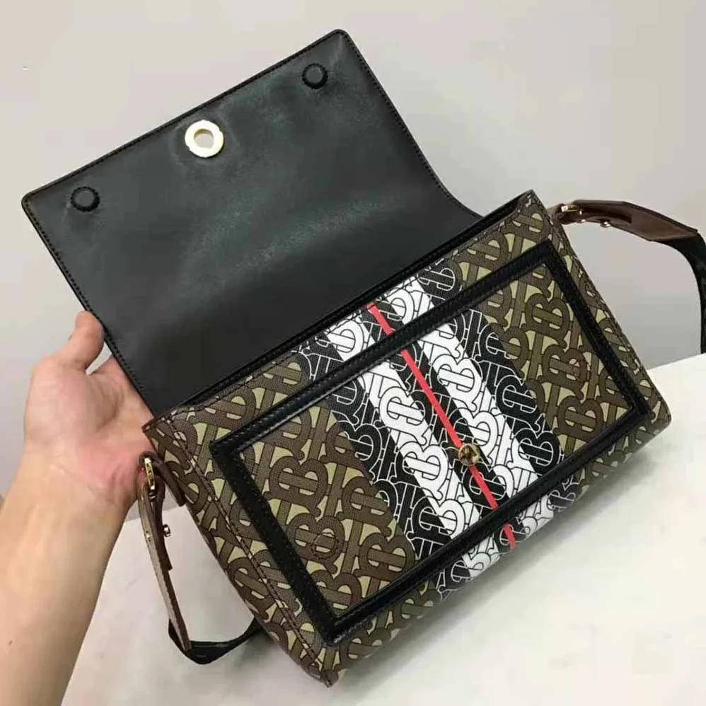 Burberry Monogram Stripe E for Women in canvas Note Crossbody Bag Burberry Monogram Stripe E for Women in canvas Note Crossbody Bag