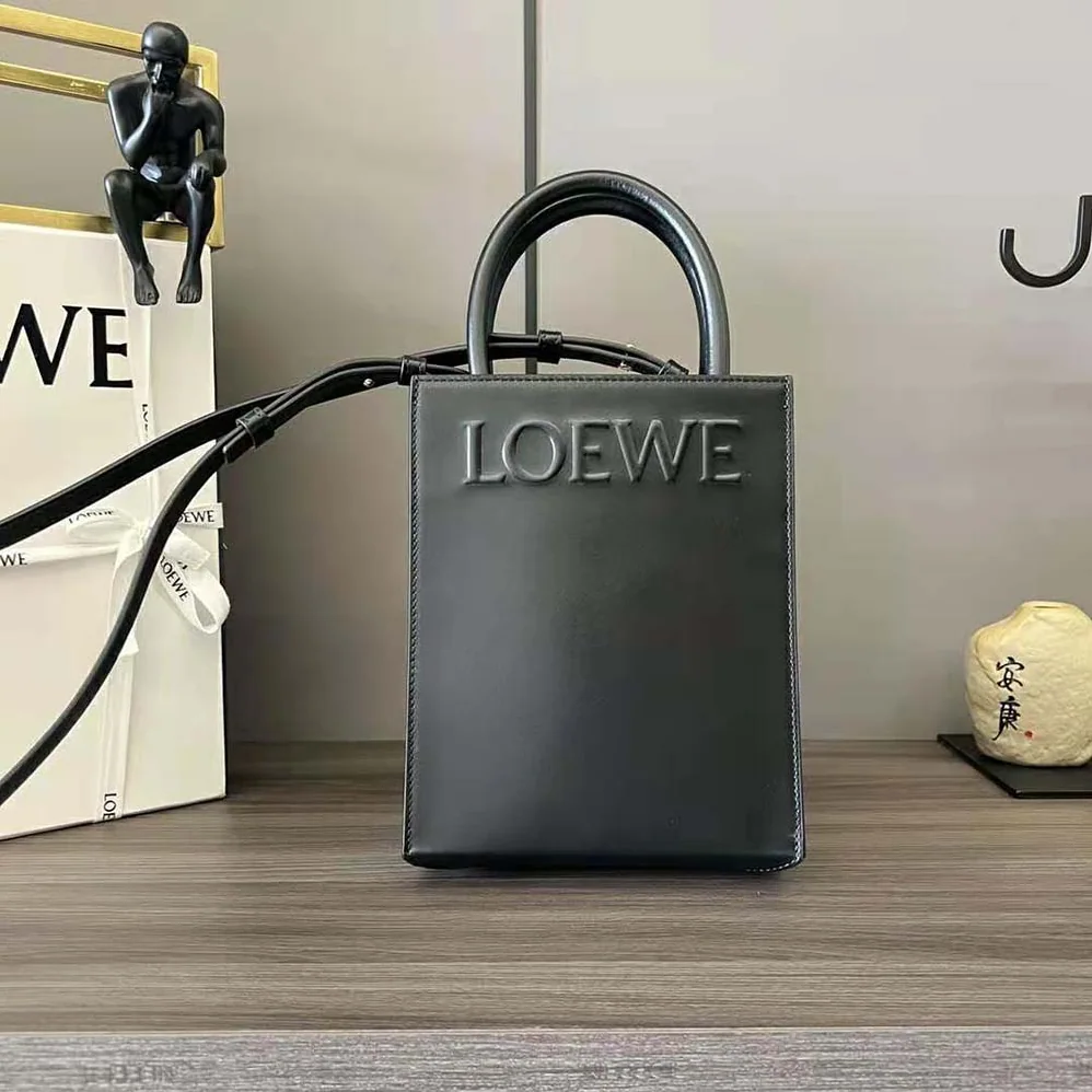 Loewe Standard A5 Tote in Sleek Calfskin for Women in Black