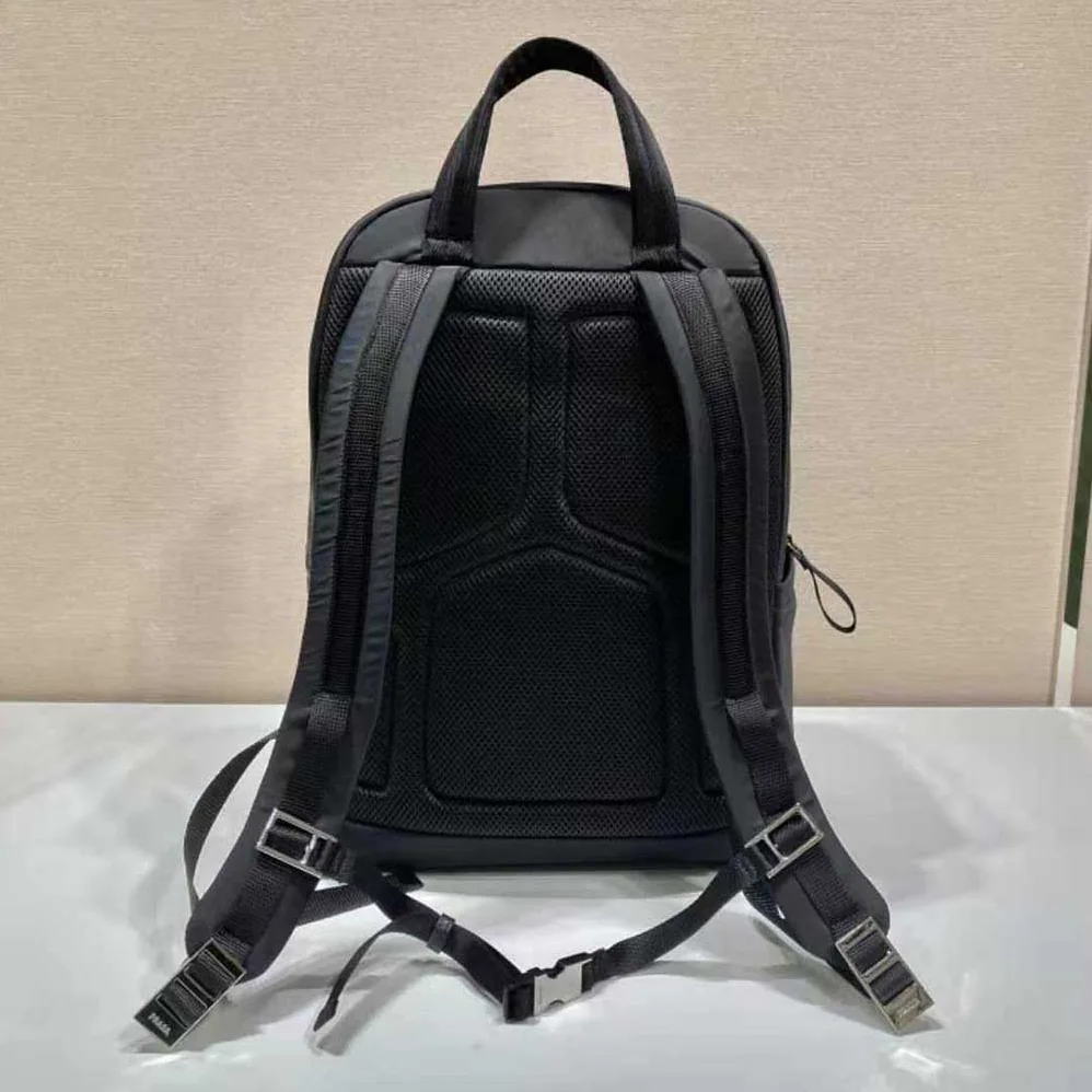 Prada Technical Fabric Backpack with a Functional and Versatile Design for Men in Black