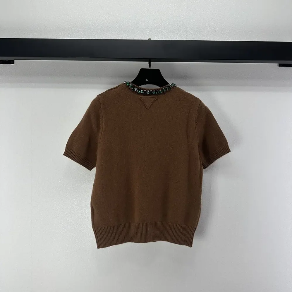 Prada Wool And Cashmere Crew for Women in Neck Sweater