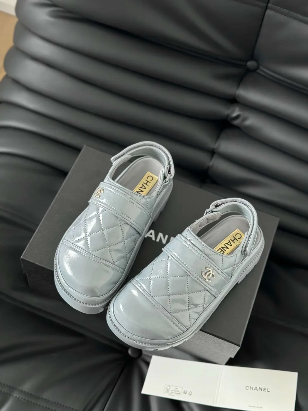 Chanel Velcro Sandal Jade Green Chanel Velcro Sandal Jade Green