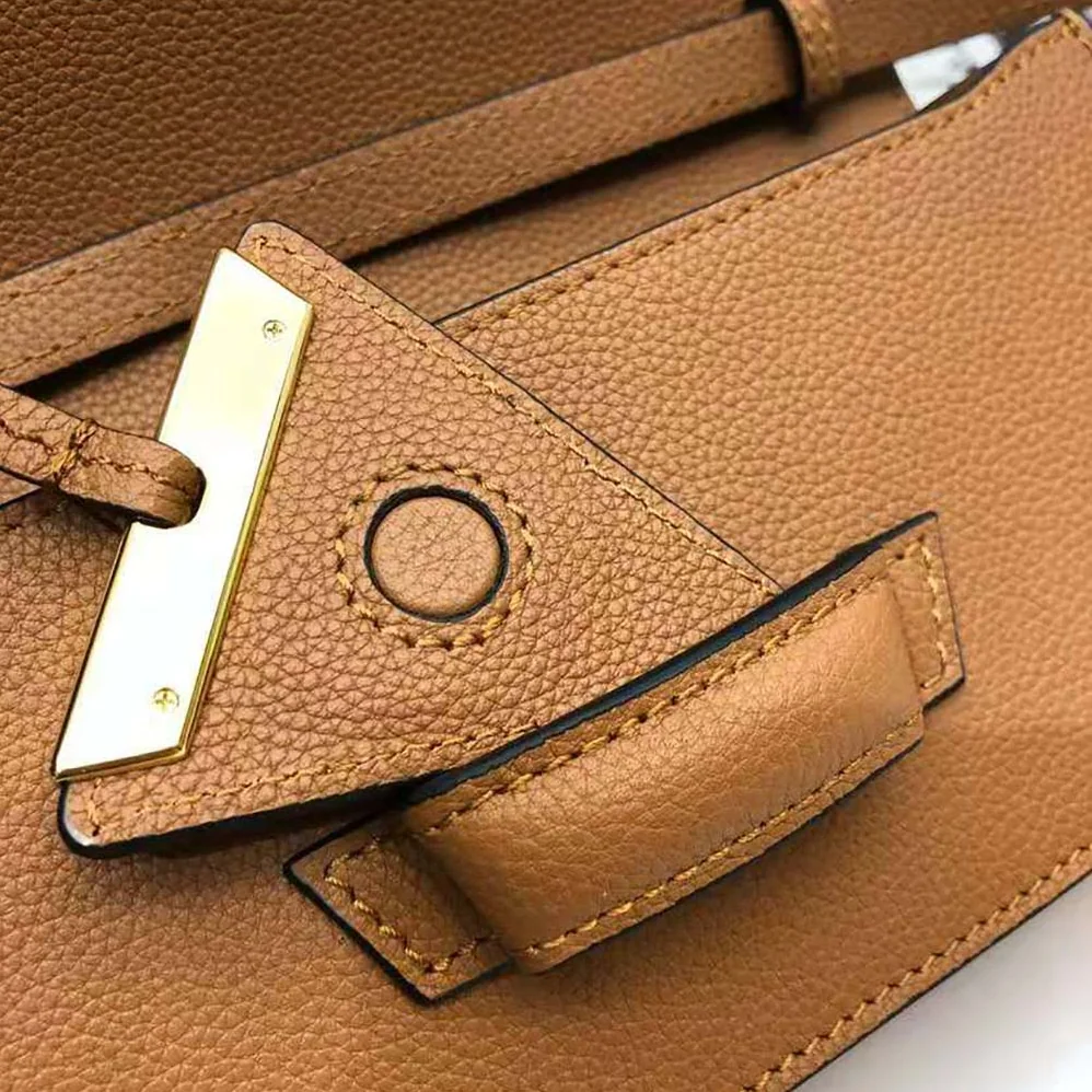 Loewe Mini Barcelona Soft Bag in Soft Grained Calfskin for Women in Brown