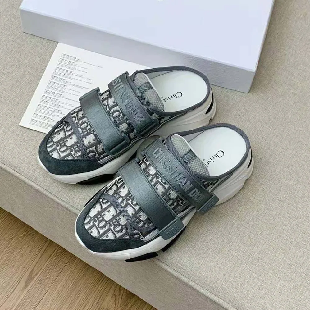 Dior D-Wander Sneaker Deep Gray Dior Oblique Technical Fabric for Women Dior D-Wander Sneaker Deep Gray Dior Oblique Technical Fabric for Women