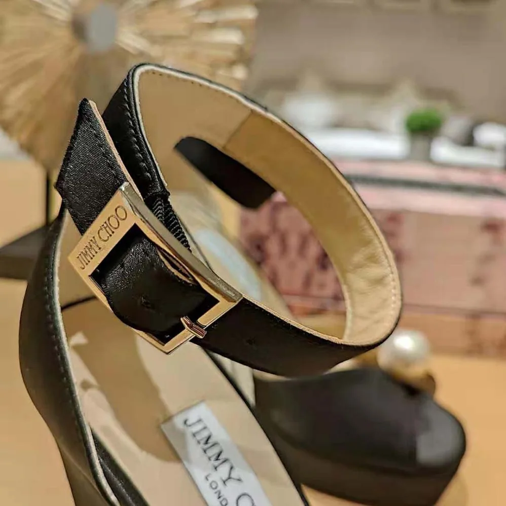 Jimmy Choo Socorie 120 Black Suede Platform Sandals with Pearl Detailing for Women Jimmy Choo Socorie 120 Black Suede Platform Sandals with Pearl Detailing for Women