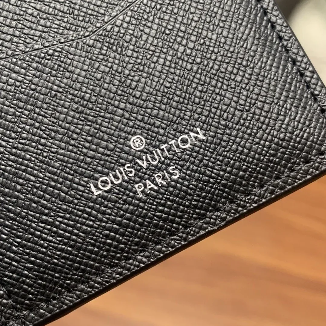 Louis Vuitton Pocket Organiser Taiga Black