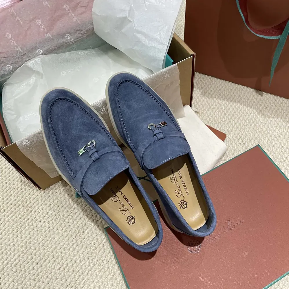 Loro Piana Summer Charms Walk Loafers for Unisex in Navy