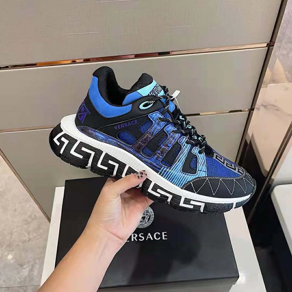 Versace Trigreca Coveted Sneaker Family for Women in Blue Versace Trigreca Coveted Sneaker Family for Women in Blue