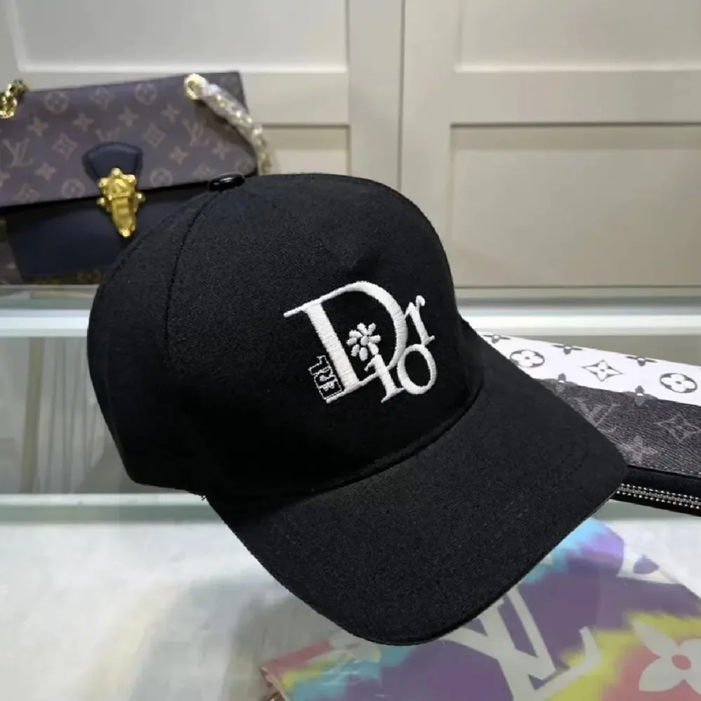 Dior by Erl Baseball Cap Black Cotton Canvas for Unisex Dior by Erl Baseball Cap Black Cotton Canvas for Unisex