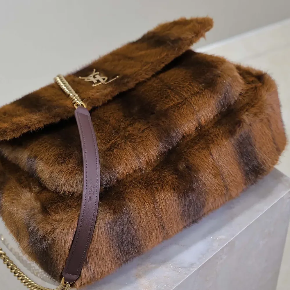 Saint Laurent YSL Niki Large in Shearling for Women Saint Laurent YSL Niki Large in Shearling for Women