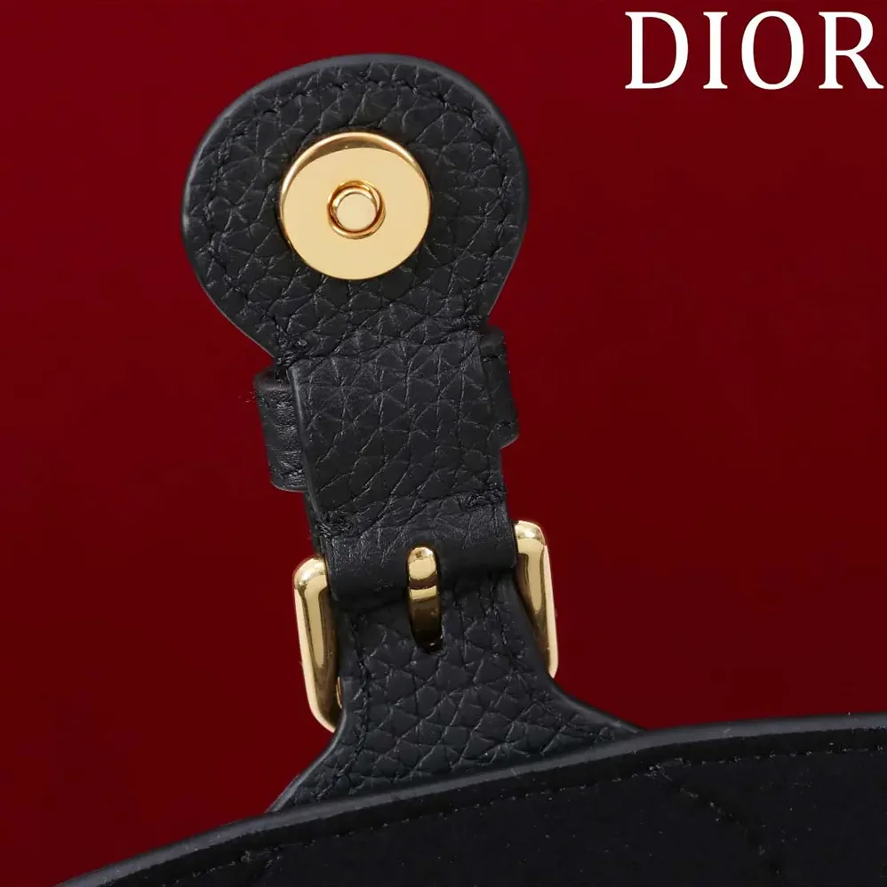 Dior Medium Dior Bobby Bag Black Grained Calfskin for Women