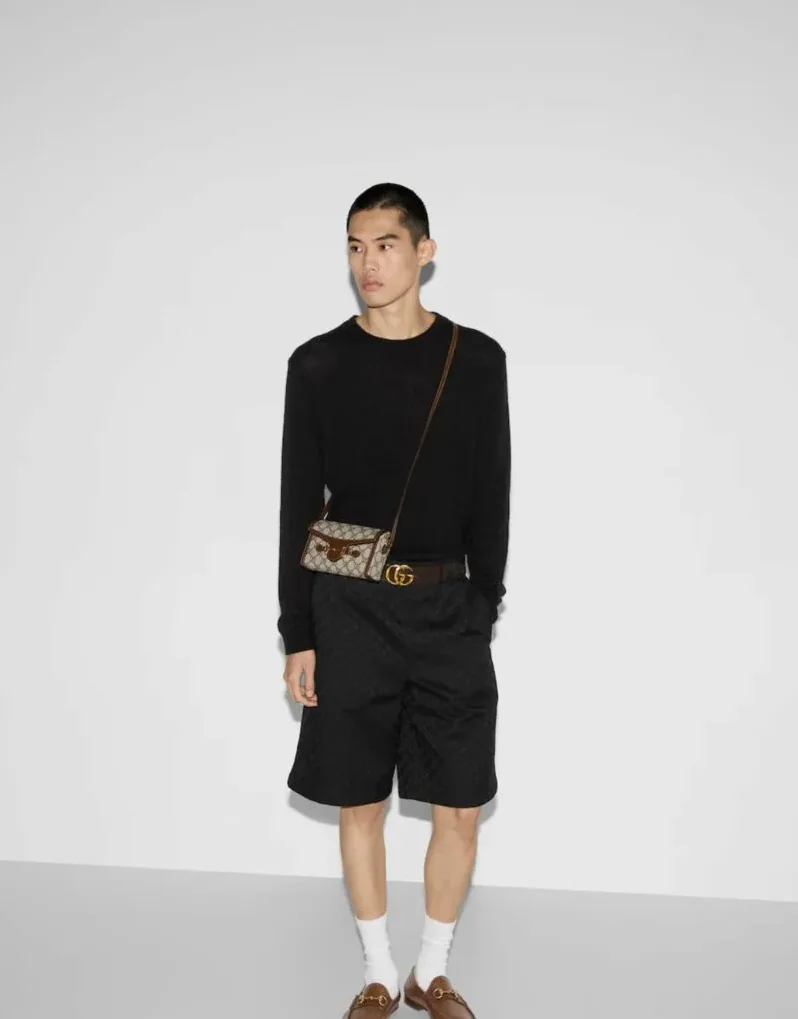 Gucci Horsebit 1955 Mini Bag Beige / GG
