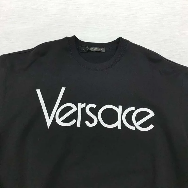 Versace Vintage Versace Logo Sweatshirt for Unisex in Black Versace Vintage Versace Logo Sweatshirt for Unisex in Black