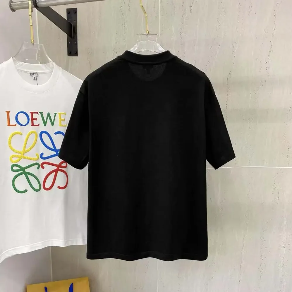 Loewe Glitch Anagram T-shirt in Cotton for Men in Black/Red