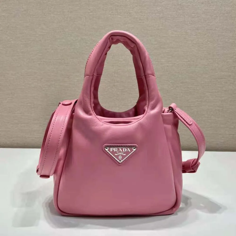 Prada Small Padded Prada Soft Nappa-Leather Bag for Women in Pink