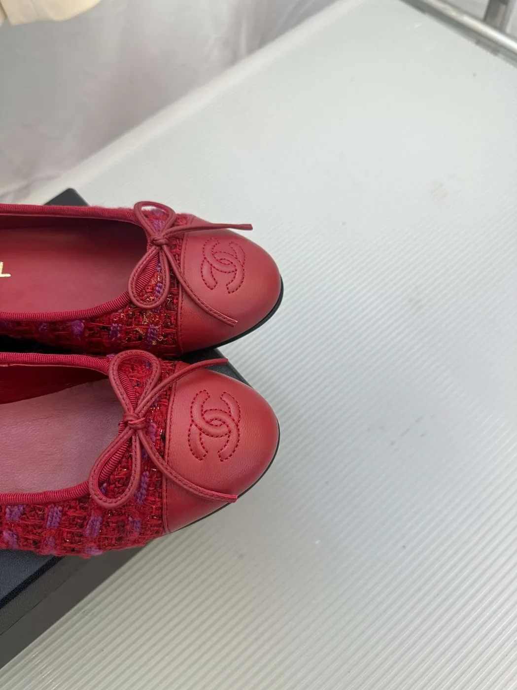 Chanel Ballerina Logo Ballet Red
