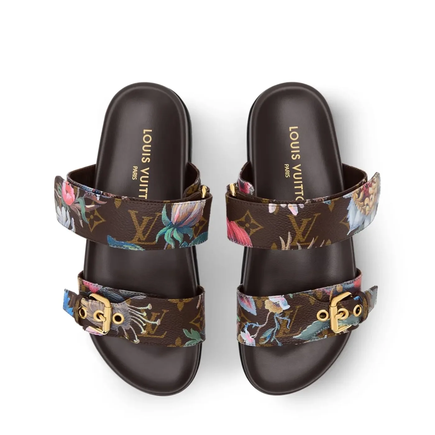 Louis Vuitton Bom Dia Comfort Mules Cacao Brown 1AK23C Louis Vuitton Bom Dia Comfort Mules Cacao Brown 1AK23C