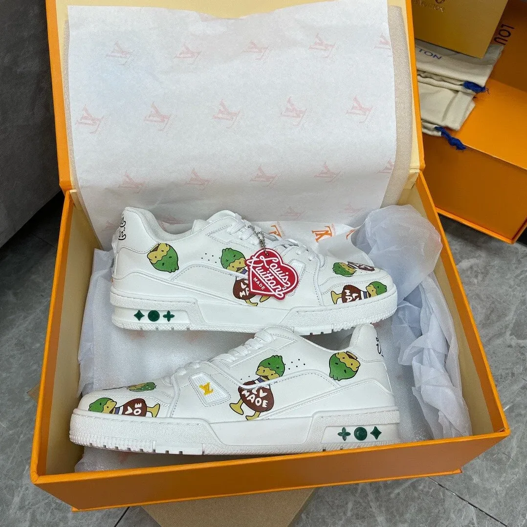 Louis Vuitton Trainer Sneaker White Nigo/Virgil Abloh LV 1A9JC5 Louis Vuitton Trainer Sneaker White Nigo/Virgil Abloh LV 1A9JC5
