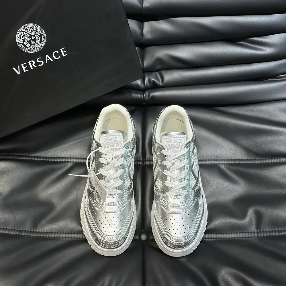 Versace Metallic Greca Odissea Sneakers for Unisex