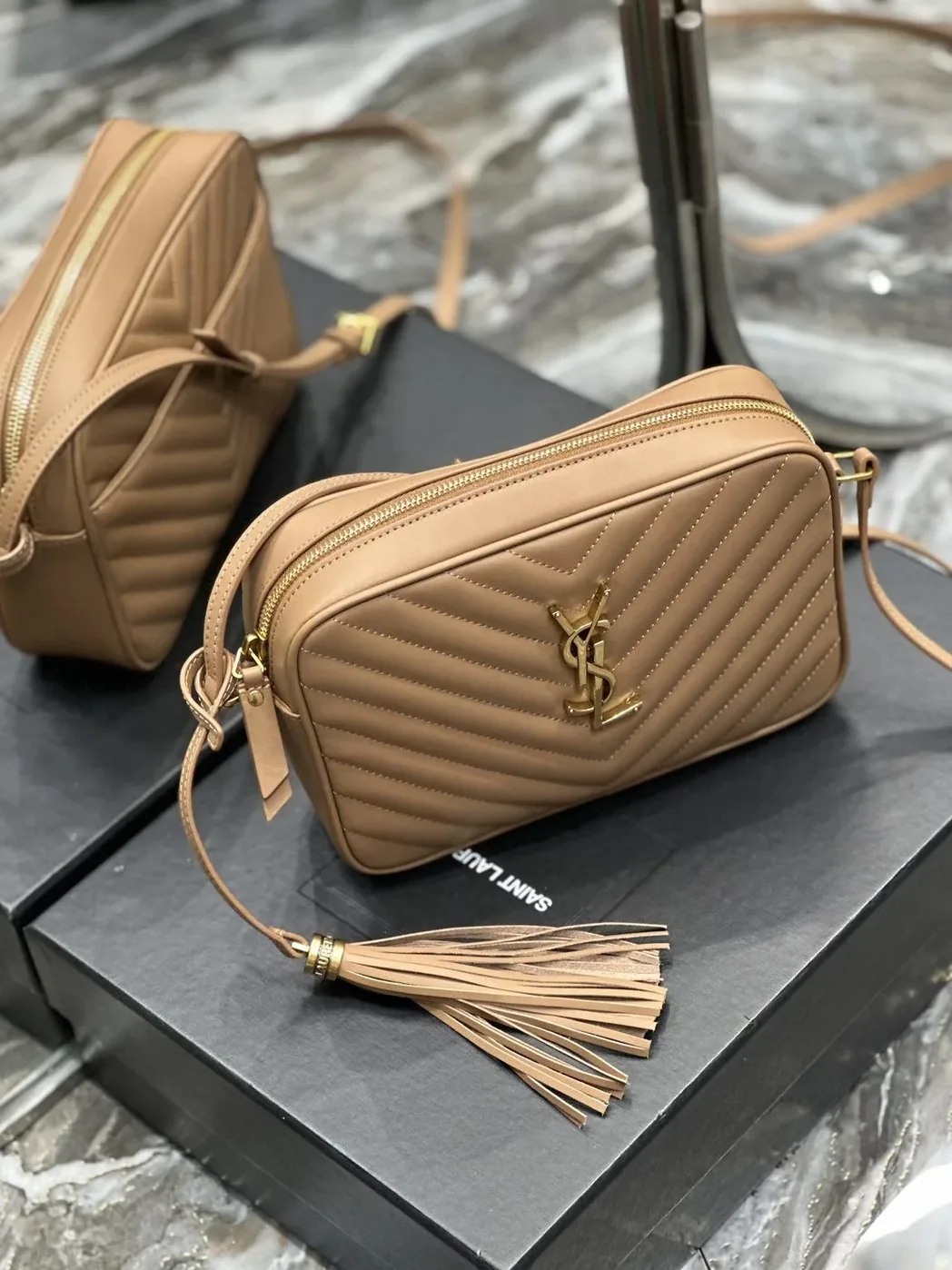 Saint Laurent Lou Camera Bag Brown / Saint Laurent Lou Camera Bag Brown /