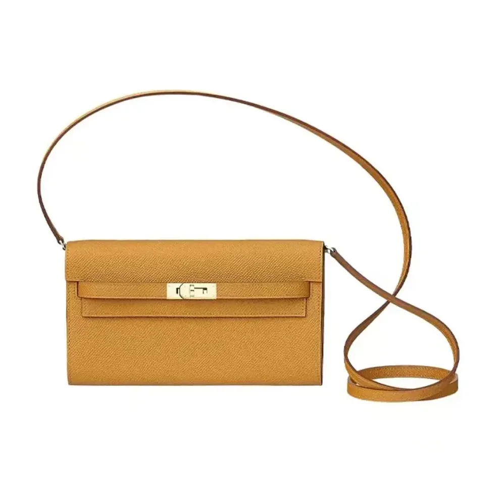 Hermes Kelly To Go in Epsom Leather for Women in Gold Hermes Kelly To Go in Epsom Leather for Women in Gold
