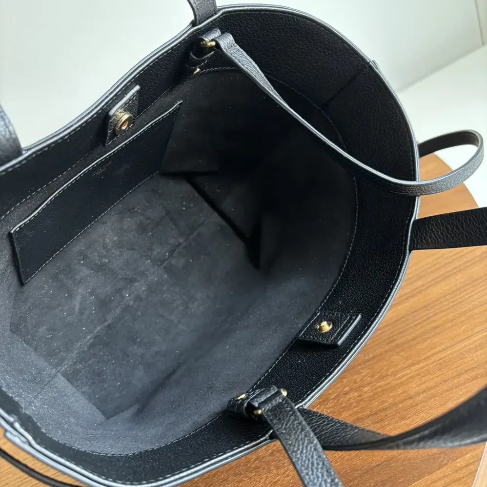 Celine Mini Cabas Anais Cuir Triomphe in Grained Calfskin for Unisex in Black
