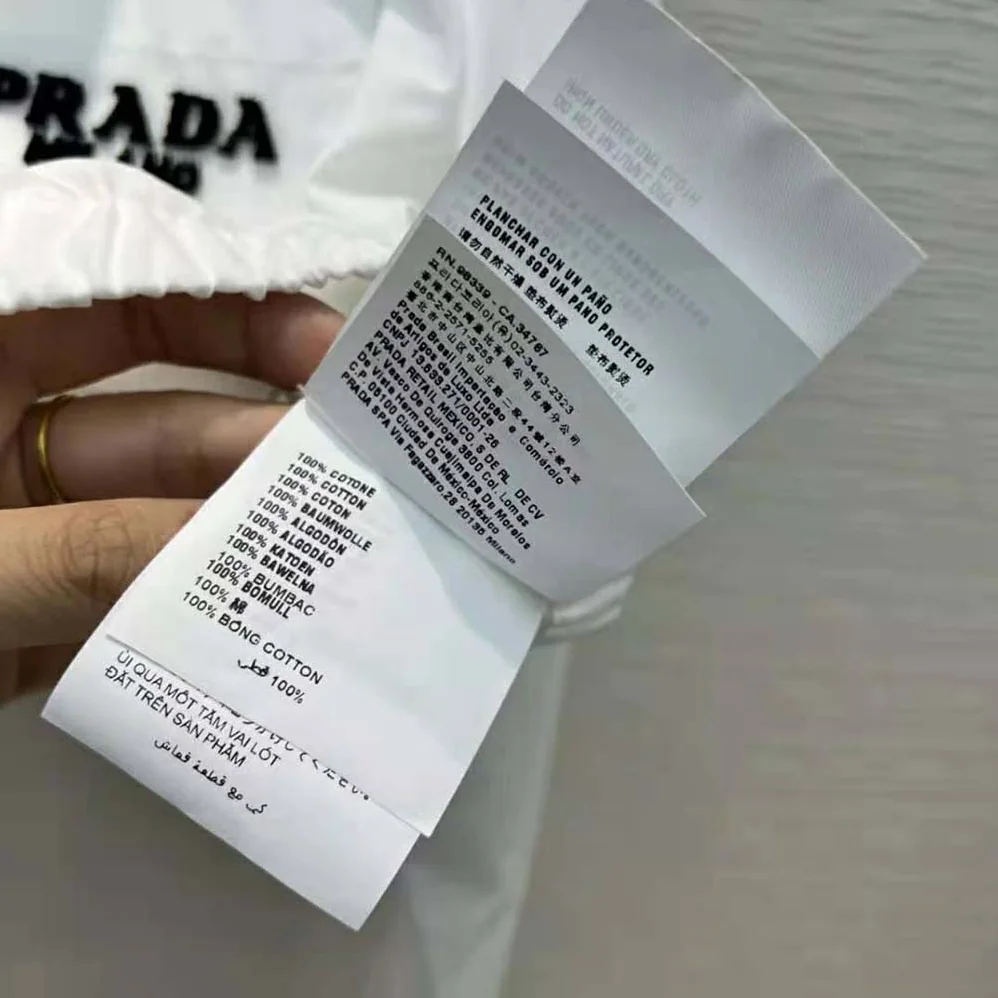 Prada Embroidered Cropped Poplin Shirt for Women Prada Embroidered Cropped Poplin Shirt for Women