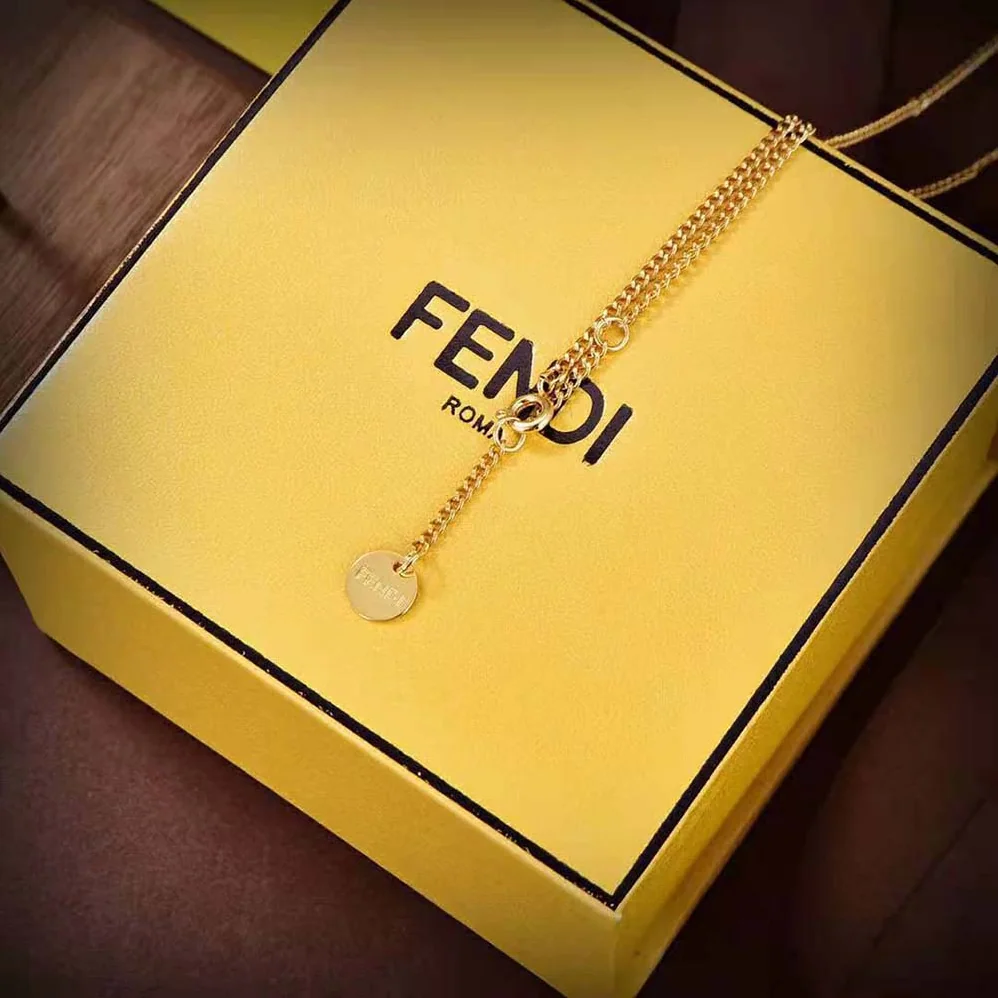 Fendi O'Lock Necklace Gold for Women in colored