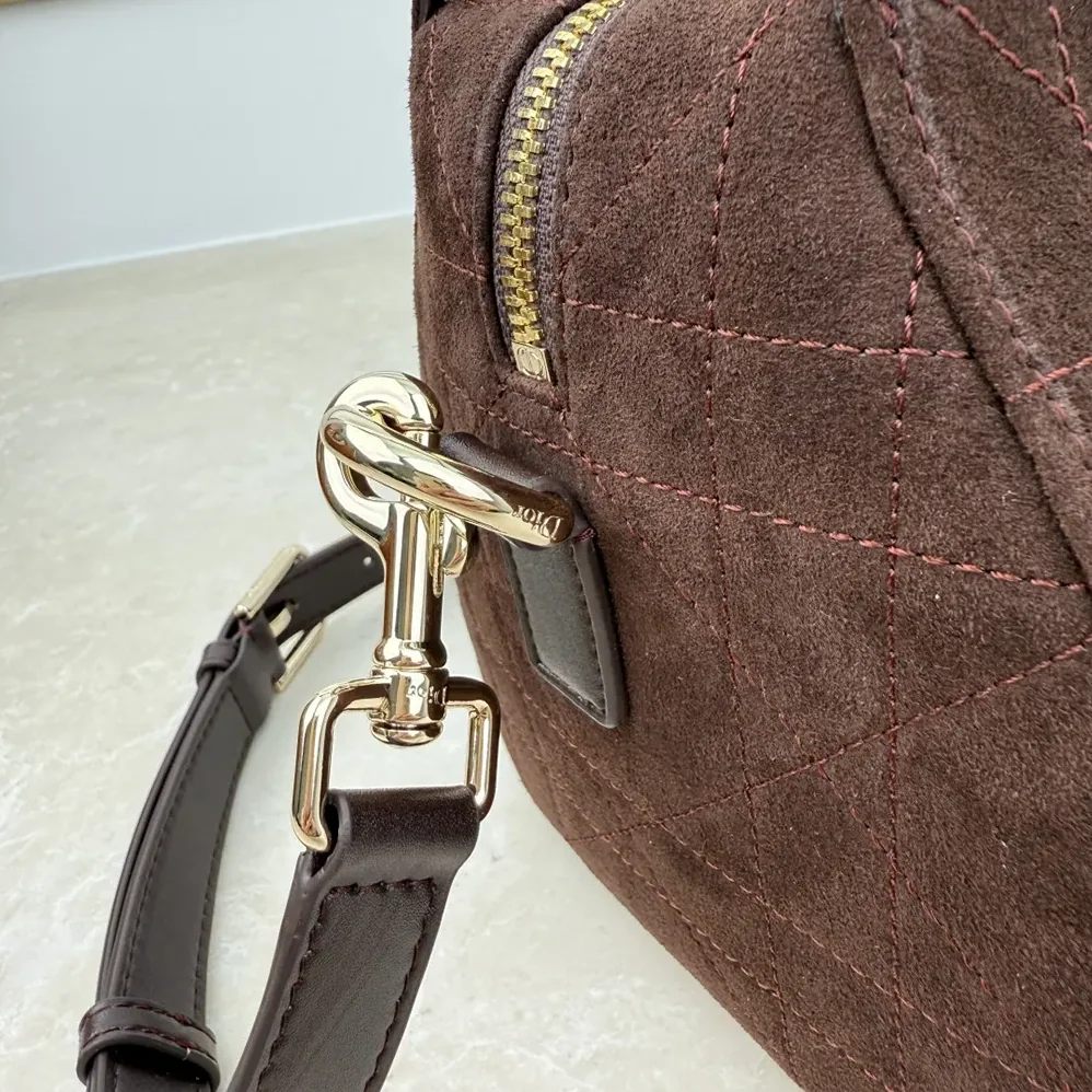 Dior Small Dior Granville Bag Chocolate Flat Macrocannage Suede Calfskin for Women Dior Small Dior Granville Bag Chocolate Flat Macrocannage Suede Calfskin for Women