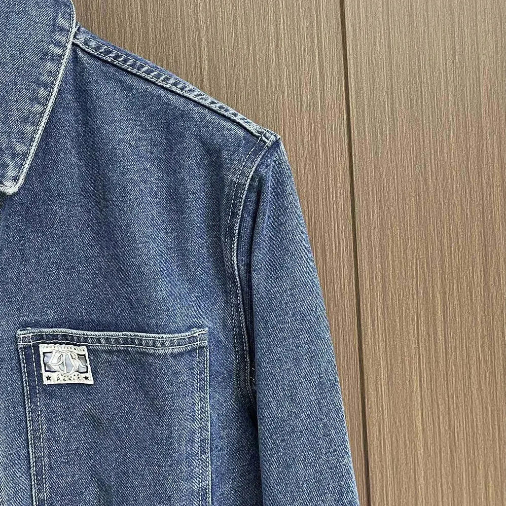 Dior Charm Overshirt Blue Cotton Twill for Men