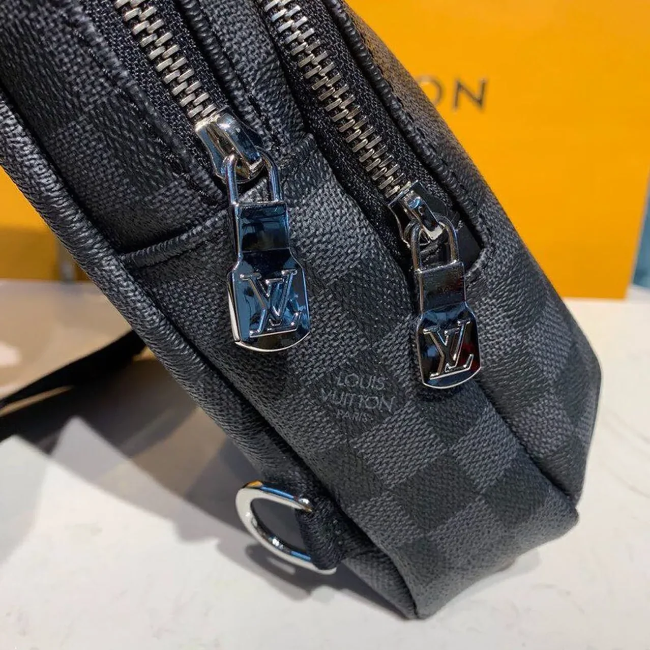 Louis Vuitton Avenue Sling Bag Damier Graphite Canvas Spring/Summer Collection , Black Louis Vuitton Avenue Sling Bag Damier Graphite Canvas Spring/Summer Collection , Black