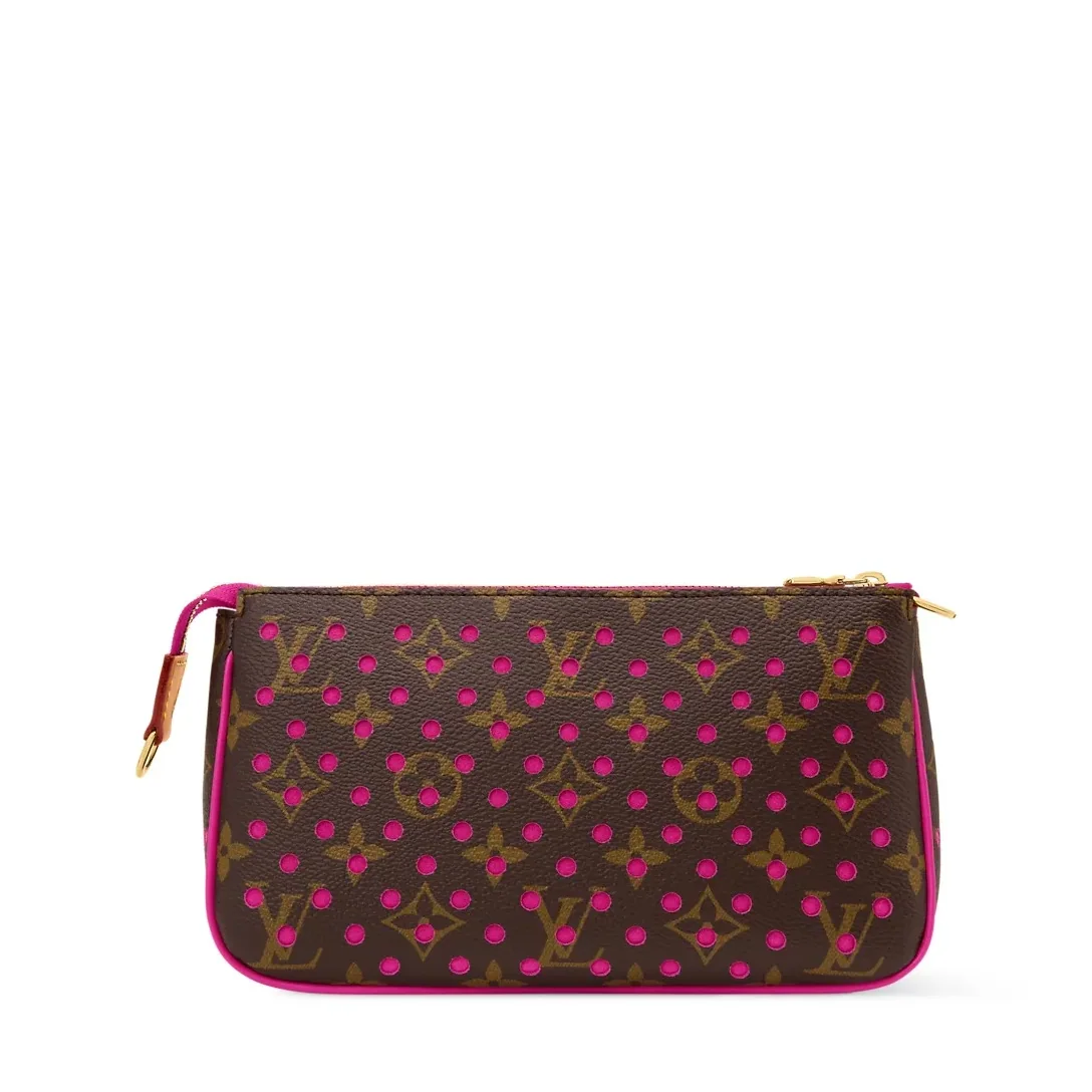Louis Vuitton Pochette Accessoires Shoulder Bag / Monogram Perfo in Pop Crush Gold Hardware