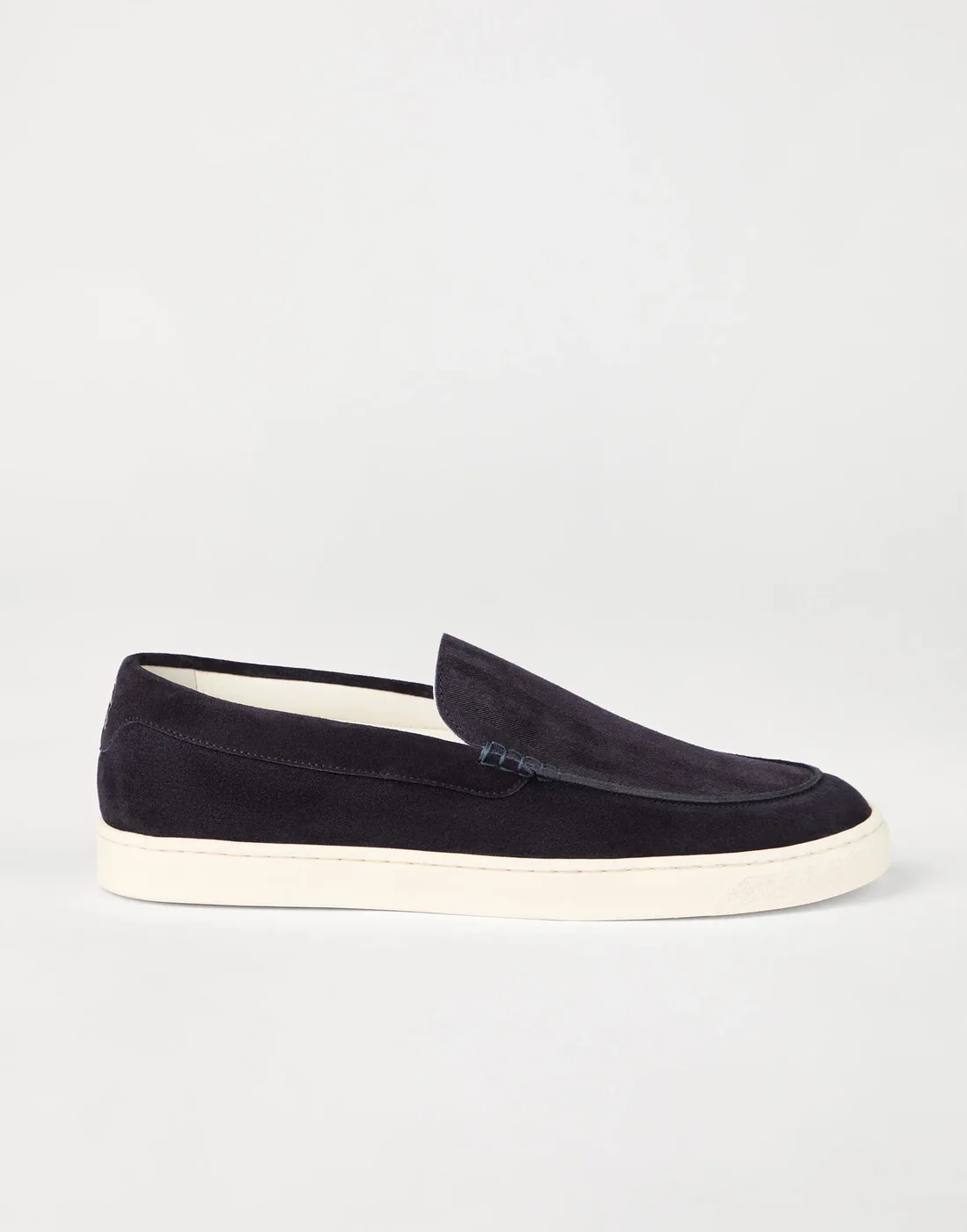Brunello Cucinelli Chevron Effect Suede Hazelnut Loafers - 252MZUHVSN335 Brunello Cucinelli Chevron Effect Suede Hazelnut Loafers - 252MZUHVSN335